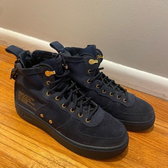 Nike SF Air Force 1 Mid Obsidian Black (GS) - AJ0424-400 Sneaker - Picture 5 of 12